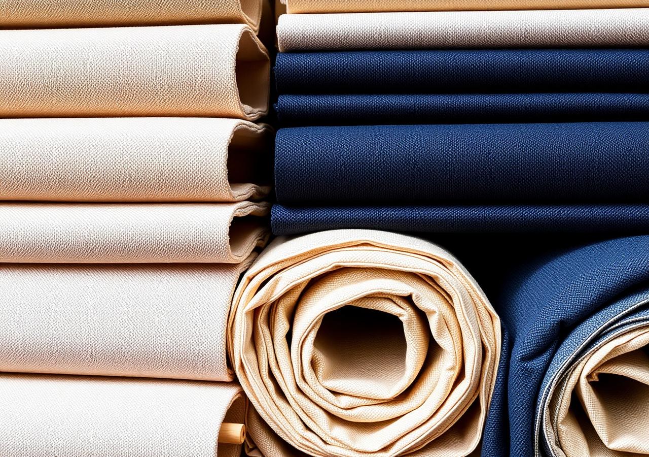 Premium fabric rolls selected for production